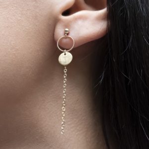 long Medallion earrings cropped